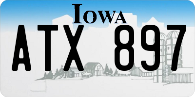 IA license plate ATX897