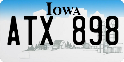 IA license plate ATX898