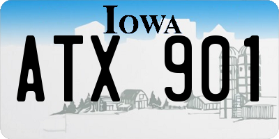 IA license plate ATX901