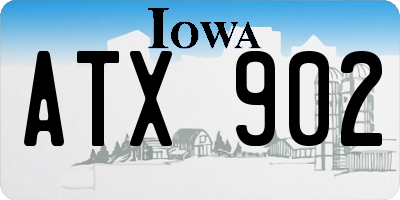 IA license plate ATX902