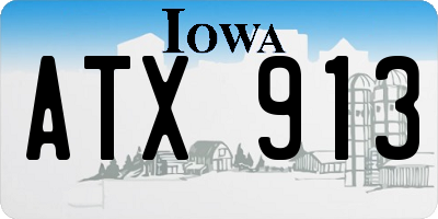 IA license plate ATX913