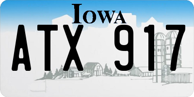 IA license plate ATX917