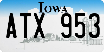 IA license plate ATX953