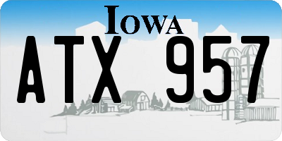 IA license plate ATX957