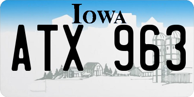 IA license plate ATX963