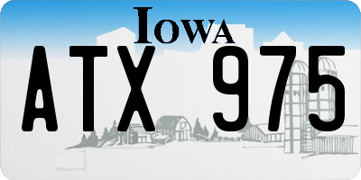 IA license plate ATX975