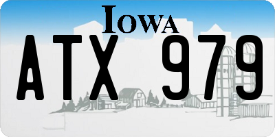 IA license plate ATX979