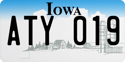 IA license plate ATY019