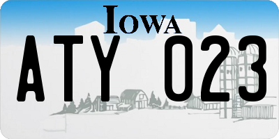 IA license plate ATY023