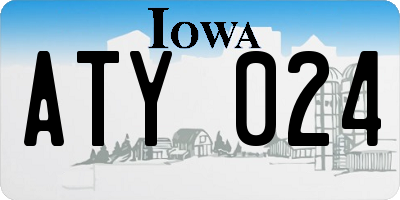 IA license plate ATY024
