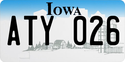 IA license plate ATY026