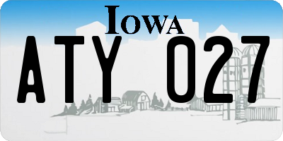 IA license plate ATY027