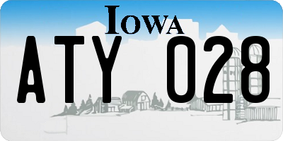 IA license plate ATY028