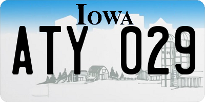 IA license plate ATY029
