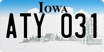 IA license plate ATY031