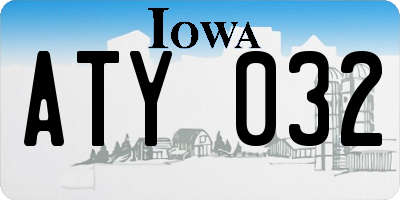 IA license plate ATY032