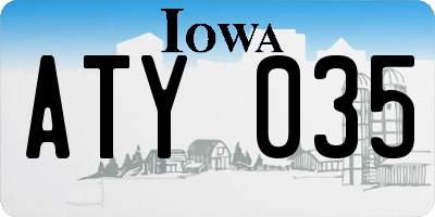 IA license plate ATY035