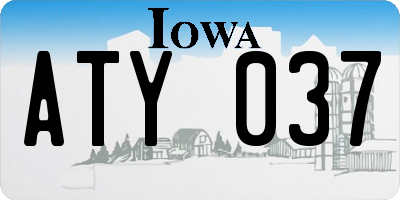 IA license plate ATY037