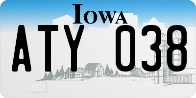 IA license plate ATY038