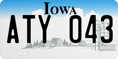 IA license plate ATY043