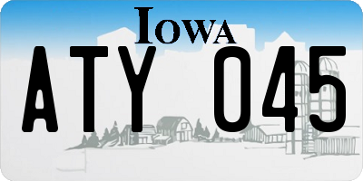 IA license plate ATY045