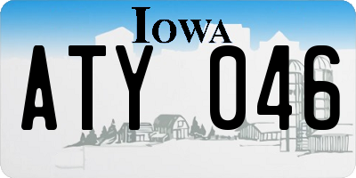 IA license plate ATY046