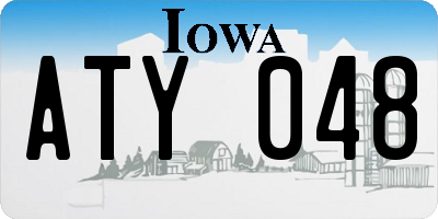 IA license plate ATY048