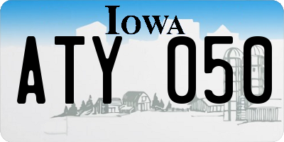 IA license plate ATY050