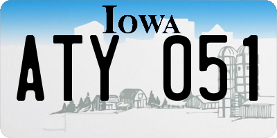 IA license plate ATY051