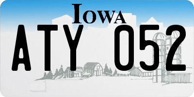IA license plate ATY052