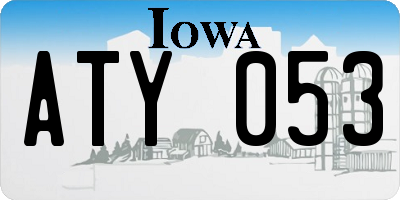 IA license plate ATY053