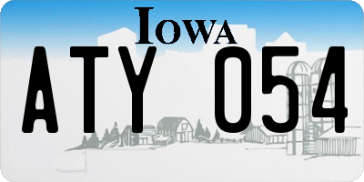 IA license plate ATY054