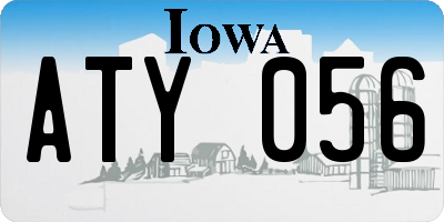 IA license plate ATY056