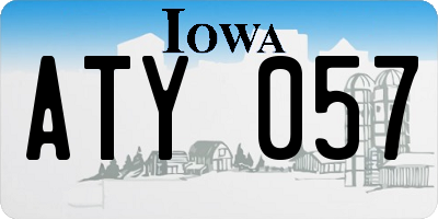 IA license plate ATY057