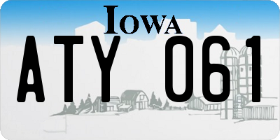 IA license plate ATY061