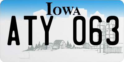 IA license plate ATY063