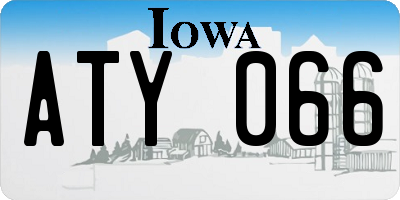 IA license plate ATY066