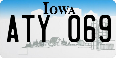 IA license plate ATY069