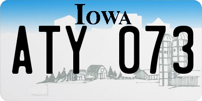 IA license plate ATY073