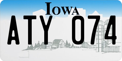 IA license plate ATY074