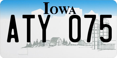 IA license plate ATY075