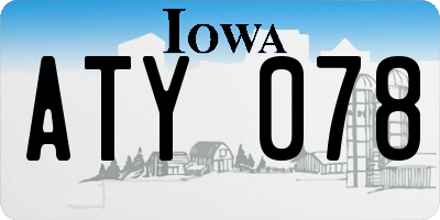 IA license plate ATY078