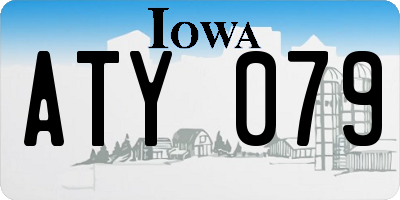 IA license plate ATY079