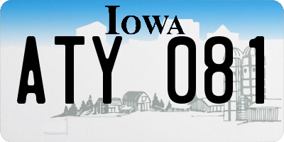 IA license plate ATY081