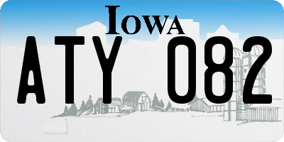 IA license plate ATY082