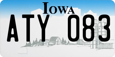 IA license plate ATY083