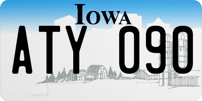 IA license plate ATY090