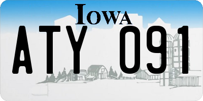 IA license plate ATY091