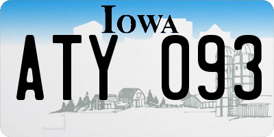 IA license plate ATY093