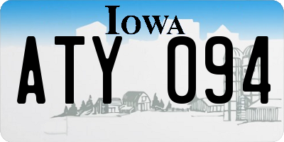 IA license plate ATY094